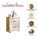 Ver imagem 3 de Cômoda Gaveteiro Ambiente Dhara Freijó Off White - Moval