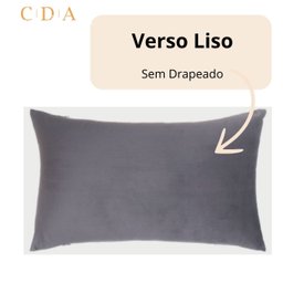 Capa Almofada Veludo Retangular Baguete 30x50 - Cinza Escuro - 5
