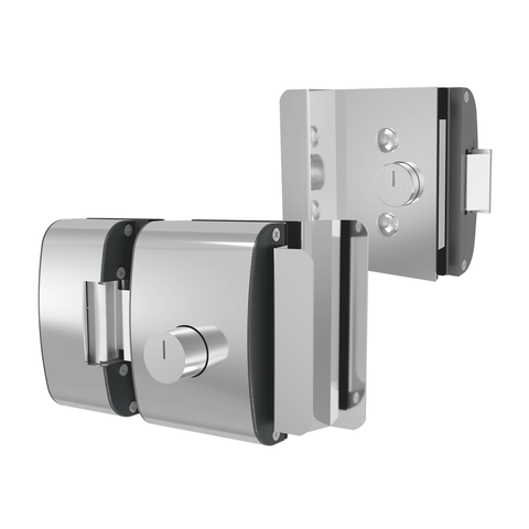 Fechadura Porta Vidro C Rasgo 2 Folhas Abertura Externa Agl