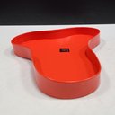 Ver imagem 3 de Bandeja Decorativa de Metal Laranja 2x14x20cm Servir Mesa Organizar Café