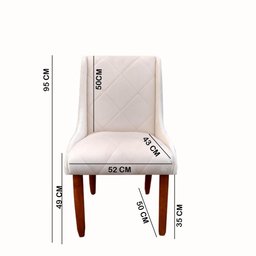 Kit 06 Cadeiras Para Sala de Jantar Lizz Pés Palito Veludo Bege D'Classe Decor - 6