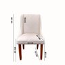 Kit 06 Cadeiras Para Sala de Jantar Lizz Pés Palito Veludo Bege D'Classe Decor - 6