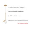 2 Pendente Bola Vidro Branco E27 Haste Diagonal Dourado Moderno Lup15 - 3