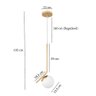 2 Pendente Bola Vidro Branco E27 Haste Diagonal Dourado Moderno Lup15 - 4