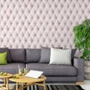 Ver imagem 4 de Papel de Parede Adesivo Estofado Rosa Sofá Botão 2,80m