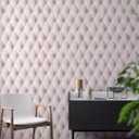 Ver imagem 3 de Papel de Parede Adesivo Estofado Rosa Sofá Botão 2,80m