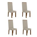 Ver imagem 6 de Sala de Jantar Mesa Retangular Livia Largha 1200x900 com Vidro e 4 Cadeiras Livia – Madeira/mdf,