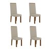 Sala de Jantar Mesa Retangular Livia Largha 1200x900 com Vidro e 4 Cadeiras Livia – Madeira/mdf, - 6