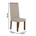 Ver mais imagens de Sala de Jantar Mesa Retangular Livia Largha 1200x900 com Vidro e 4 Cadeiras Livia – Madeira/mdf,