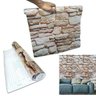 Kit Papel De Parede 5 Uni Pedra Marrom Claro Autoadesivo - 5