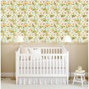 Ver imagem 2 de Papel De Parede Floral Flores Rosas Fundo Verde Adesivo Sala