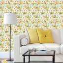 Ver imagem 4 de Papel De Parede Floral Flores Rosas Fundo Verde Adesivo Sala