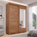 Ver imagem 2 de Guarda Roupa Lia 2 Portas Correr com Espelhos Pés Mdf