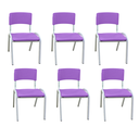 Ver imagem 1 de Kit 6 Cadeiras Iso Infantil Escolar e Creche