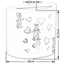 Ver imagem 2 de Arandela Artesanal Retrô Cerâmica Infantil Coracao Azul