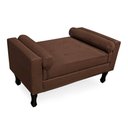 Ver imagem 1 de Calçadeira Baú Felix Solteiro 120cm Suede - Ecotec Decor:Marrom