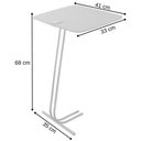 Ver imagem 3 de Mesa de Apoio Soft Off White em Metal Champanhe