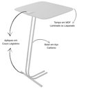 Ver imagem 4 de Mesa de Apoio Soft Off White em Metal Champanhe