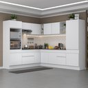 Ver imagem 1 de Armário de Cozinha Completa de Canto com Rodapé Veneza Multimóveis MP2081.891 Branco