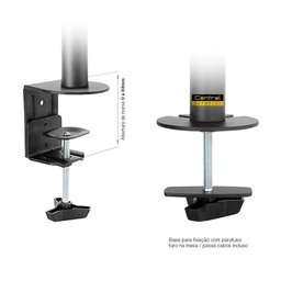 Suporte Articulado para 4 Monitores Base Morsa V48c Central Suportes - 4