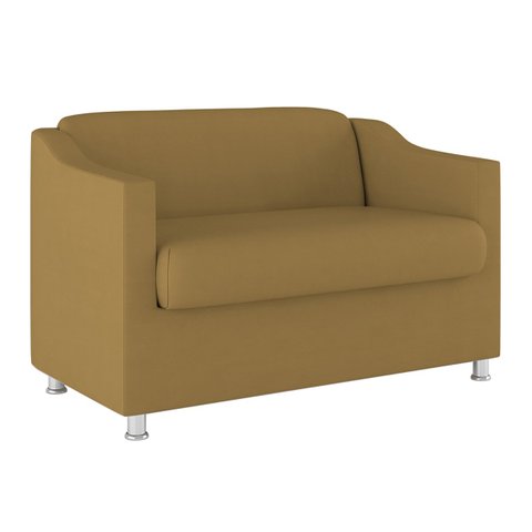 Sofá Namoradeira 2 Lugares Tilla Sala de Espera – Balaqui Decor Cor:Capuccino
