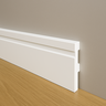 Rodapé Poliestireno 7cm Frisado Branco 1m Rm Decor - 1