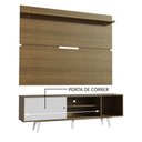 Ver imagem 5 de Rack Madesa Dubai e Painel para TV até 65 Polegadas com Pés Rustic/Branco 6E6E Cor:Rustic/Branco