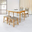 Ver imagem 2 de Mesa Aparador com 2 Cadeiras e 2 Banquetas Amêndoa