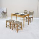 Ver imagem 3 de Mesa Aparador com 2 Cadeiras e 2 Banquetas Amêndoa