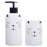Kit Banheiro Lavabo Jogo Sabonete Líquido 2 Peças / Gatinho - Branco - 1