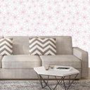 Ver imagem 4 de Papel De Parede Floral Rosa Fundo Branco Adesivo Sala Quarto