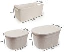 Ver imagem 5 de Kit Cesto Caixa Organizador Vime Plástico Rattan 3 Peças - Nitron