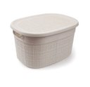 Ver imagem 4 de Kit Cesto Caixa Organizador Vime Plástico Rattan 3 Peças - Nitron