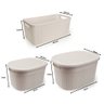 Kit Cesto Caixa Organizador Vime Plástico Rattan 3 Peças - Nitron - 5