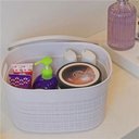 Ver imagem 2 de Kit Cesto Caixa Organizador Vime Plástico Rattan 3 Peças - Nitron