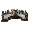 Fora de Linha - Imagem Santa Ceia Jesus com Os Doze Apóstolos Resina Maciça 25 Cm - 2