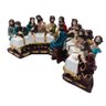 Fora de Linha - Imagem Santa Ceia Jesus com Os Doze Apóstolos Resina Maciça 25 Cm - 3