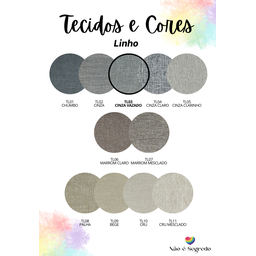Cabeceira Estofada King 10 Blocos Não É Segredo Linho Cinza Vazado 195x60 - 3