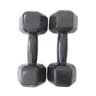 Par De Halter Dumbell Sextavado Revestido Ahead 5 Kg Preto - 1