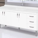Ver imagem 2 de Armário Cozinha 174,2cm Tóquio sem Pia Branco - 541102 - A.j.rorato
