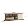 Rack Bancada para TV Boyer Porta Relevo com Rodízios Carvalho Nobre/ Off White - Bela Móveis - 3