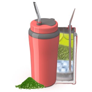 Copo Caneca Térmico Tererê Chimarrão Café Chá 650ml Unitermi Rosa