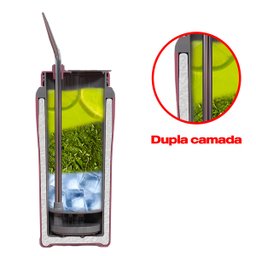 Copo Caneca Térmico Tererê Chimarrão Café Chá 650ml Unitermi Rosa - 4