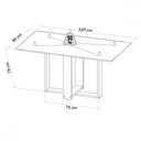 Ver imagem 3 de Mesa de Jantar 4 Lugares Nivus Mel/blonde/marfim - Viero Móveis