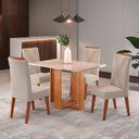 Ver imagem 2 de Mesa de Jantar 4 Lugares Nivus Mel/blonde/marfim - Viero Móveis