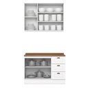 Ver imagem 3 de Cozinha Americana 2 Peças Branco com Tampo Nature - Móveis Henn Branco/nature