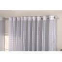 Ver imagem 2 de Cortina Voil Xadrez para Sala, Quarto e Cozinha 3,00 X 2,50 Cinza