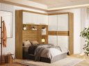 Ver imagem 2 de Guarda Roupa Casal Modulado Florença Freijo/Off White Moval