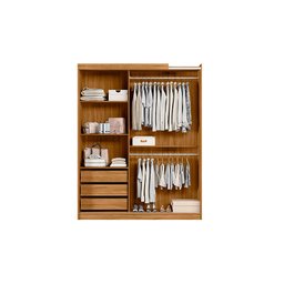 Guarda Roupa Casal Modulado Florença Freijo/off White Moval - 9