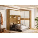 Ver imagem 2 de Guarda Roupa Casal Modulado Florença Freijo/off White Moval